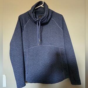 MARMOT Womens large Annie Cowl Neck Pullover Sweatshirt Quilted Top, bluish colo
